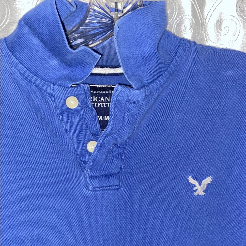 American Eagle Outfitters Blue Blouse Women’s Size Medium 🔥 B1 - Picture 2 of 4